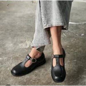 BIRKENSTOCK TICKEL Mary Jane Black Leather Clog Shoes Women Size EU 39/ US 8